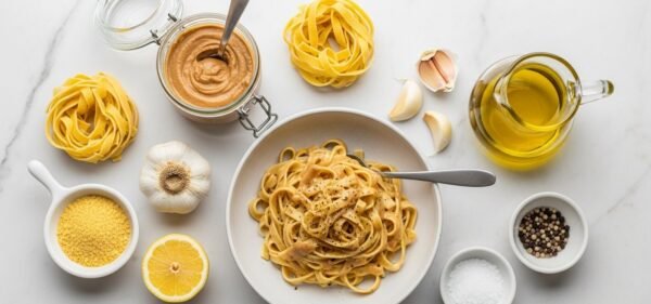 Pasta made with cashew butter Pasta made with cashew butter